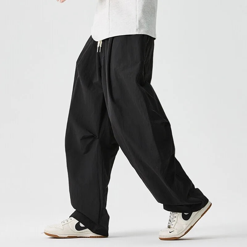 Herren Caprihose mit Allover-Print – Lockerer Schnitt Kordelzugbund