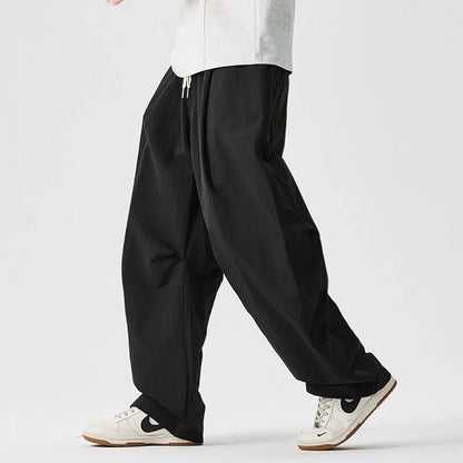Herren Caprihose mit Allover-Print – Lockerer Schnitt Kordelzugbund