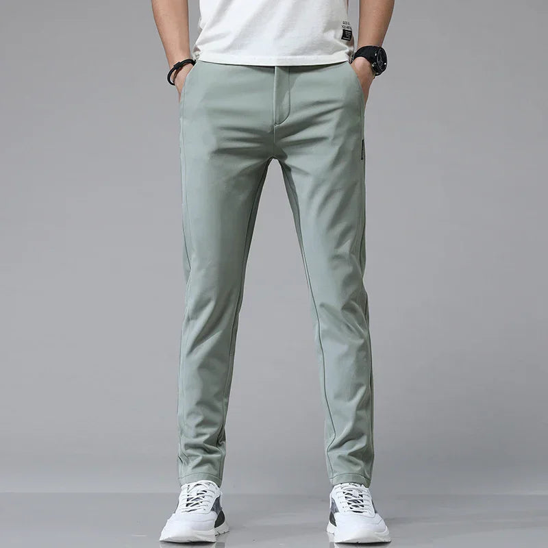 Herren Tapered Hose mit Elastischem Bund – Knitterfreies Design