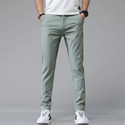Herren Tapered Hose mit Elastischem Bund – Knitterfreies Design