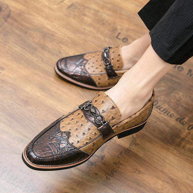 Men's slip-ons with textured upper material