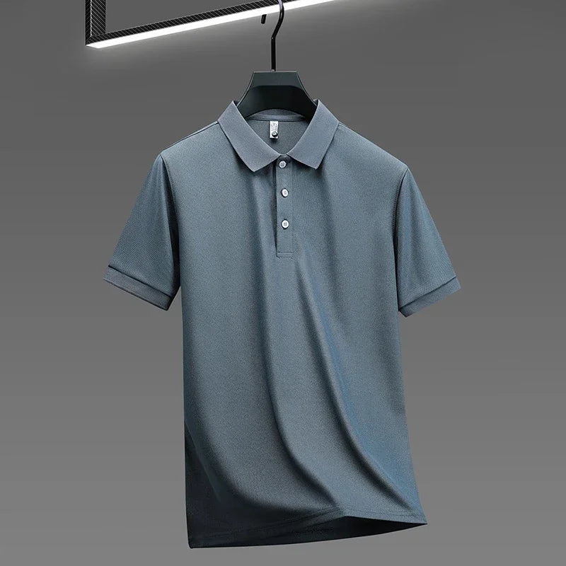 Men's Performance Polo Shirt Stretch Athletic Fit