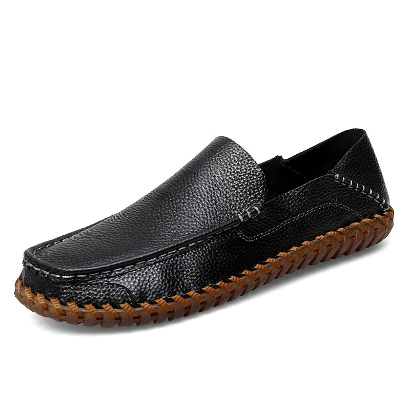 Men's Slippers Slip-On Handmade Seams Non-Slip Sole
