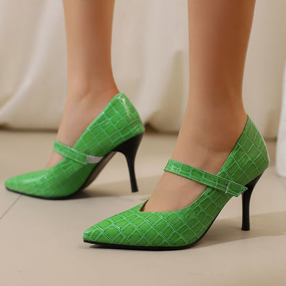 Damen Absatzschuhe Strukturierte Oberfläche Riemen Leichtes Design