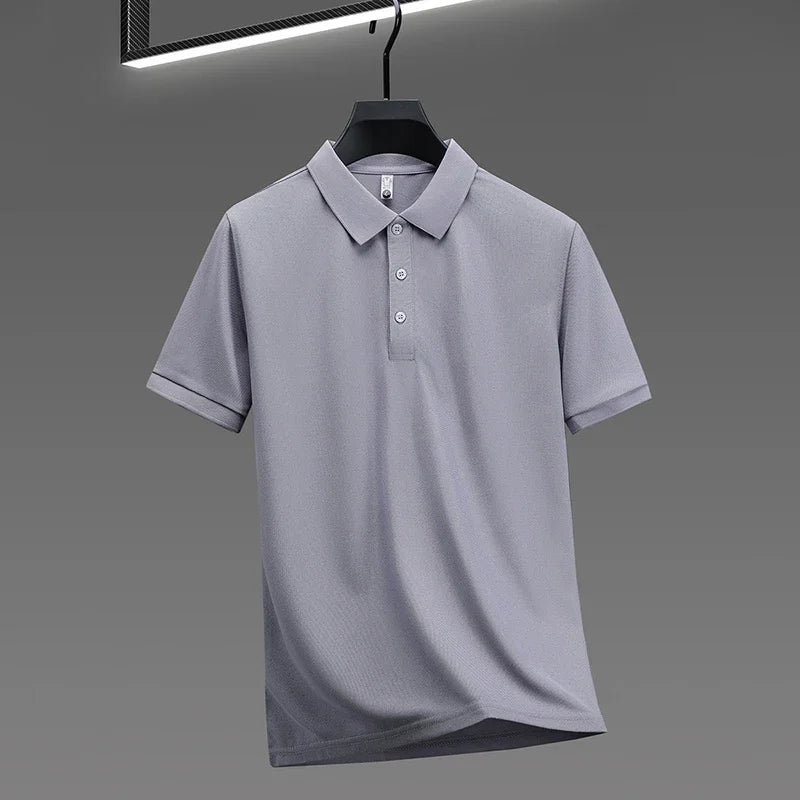 Men's Performance Polo Shirt Stretch Athletic Fit