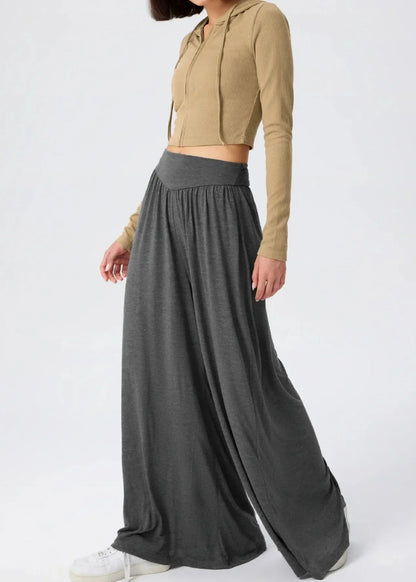 Damen Weite Hose mit Smockbund