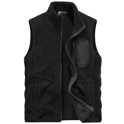 Herren Weste Herbst Texturiertes Utility-Taschen Layering-Design