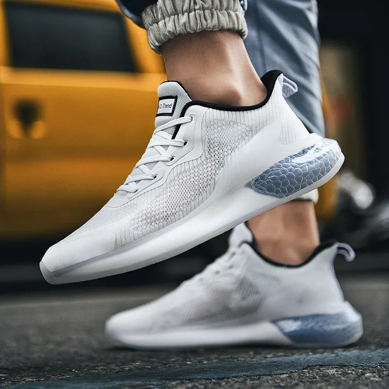 Men's Running Shoes Made of Breathable Mesh with Cushioned Sole and Lightweight Design