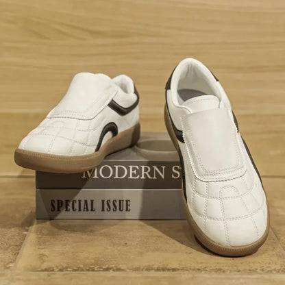 Herren-Sneaker Aus Leder Mit Schnürung, Freizeitschuhe Für Den Alltag