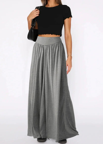 Damen Weite Hose mit Smockbund