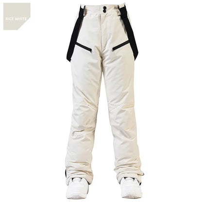 Men's and Women's Winter Ski Pants Windproof Waterproof with Waist Protection