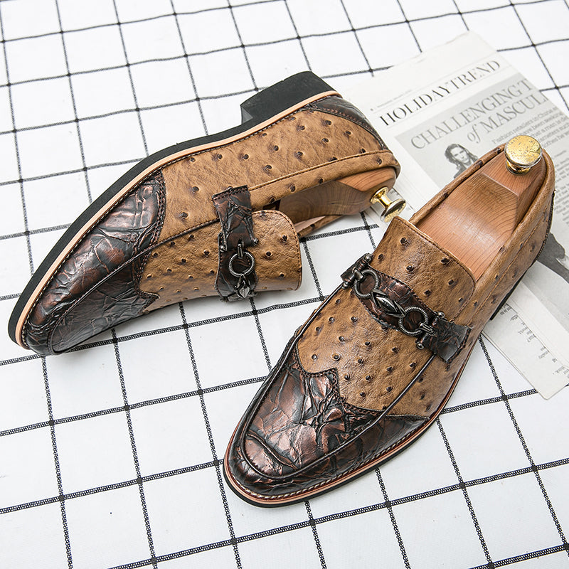Men's slip-ons with textured upper material