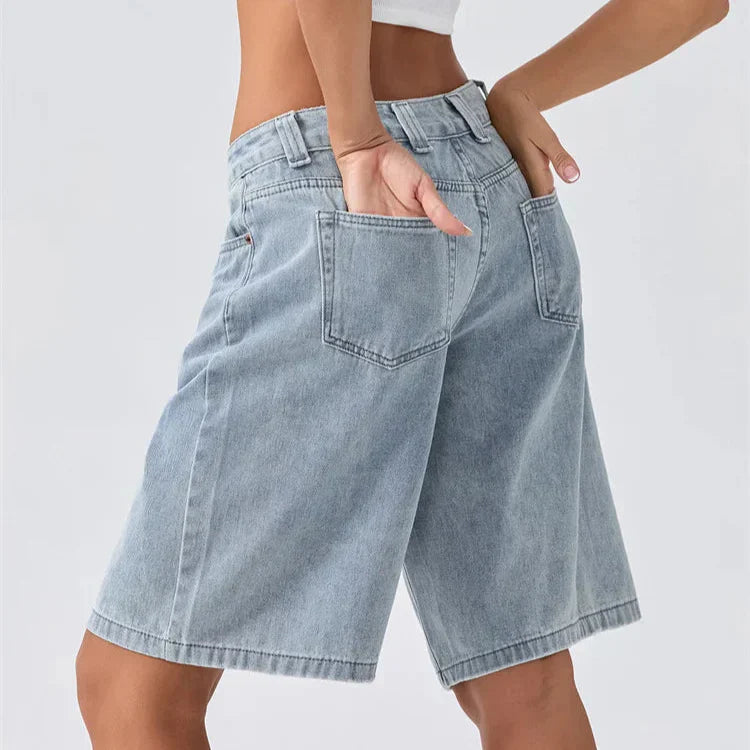 Damen Jeansshorts mit Niedrigem Bund – Relaxed Fit