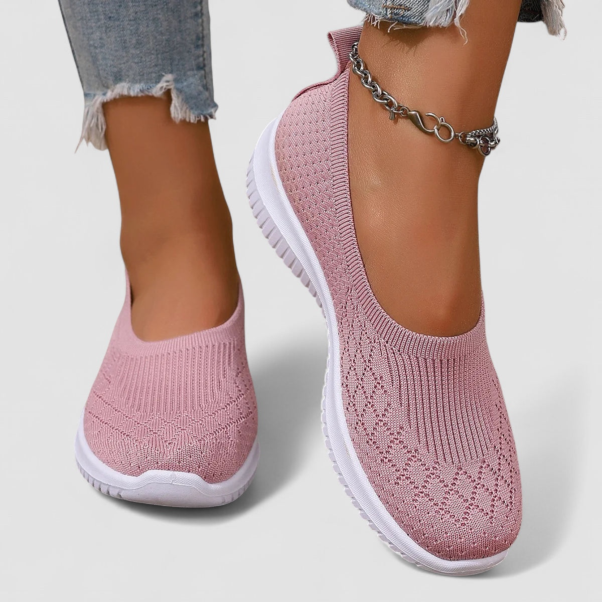 Damen Sommer Hausschuhe Atmungsaktiv Slip-On Rutschfest Fußunterstützung