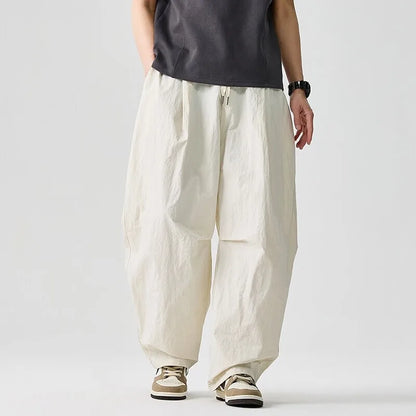 Herren Caprihose mit Allover-Print – Lockerer Schnitt Kordelzugbund