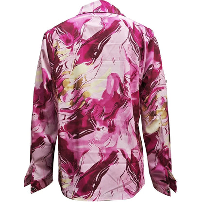 Women's Shirt with Marble Print Flowing Fit