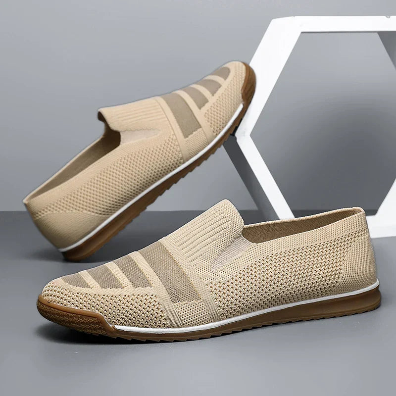 Herren Loafers Aus Atmungsaktivem Strick Mit Gepolstertem Fußbett Und Slip-On