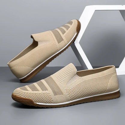 Herren Loafers Aus Atmungsaktivem Strick Mit Gepolstertem Fußbett Und Slip-On