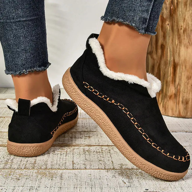 Women's Winter Ankle Boots with Supportive Sole and Slip-Resistant Design