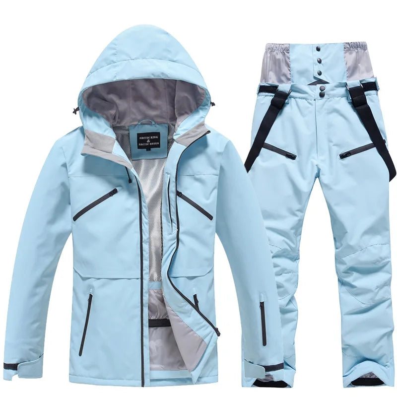 Damen Und Herren Winter Skianzug Atmungsaktive Snowboardjacke Und Hose Für Kaltes Wetter