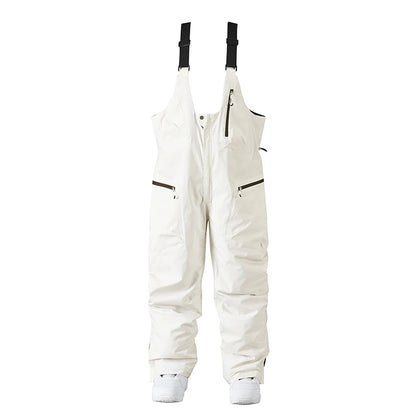 Herren Damen Skihosen mit verstellbaren Hosenträgern und Reißverschluss Snowboard Hosen