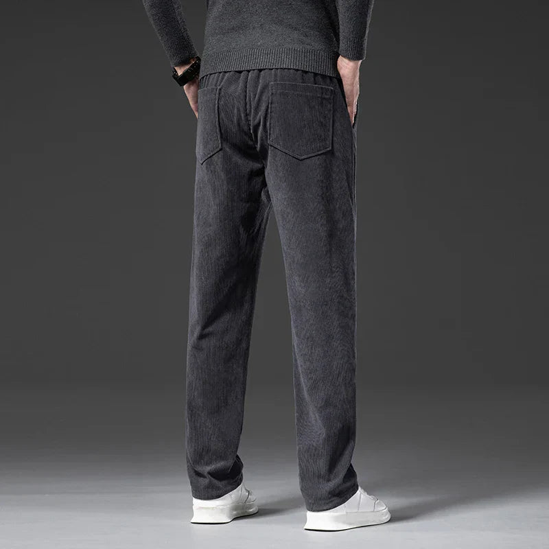 Herren Cordhose mit Geradem Bein – Verstellbarer Bund Bequeme Passform