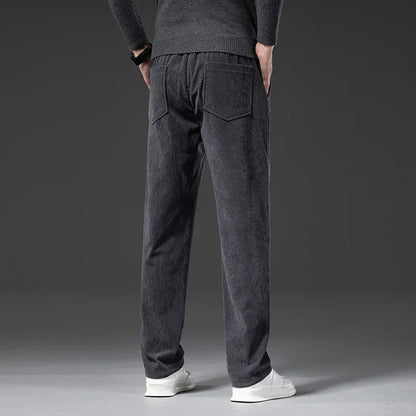 Herren Cordhose mit Geradem Bein – Verstellbarer Bund Bequeme Passform