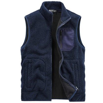 Herren Weste Herbst Texturiertes Utility-Taschen Layering-Design