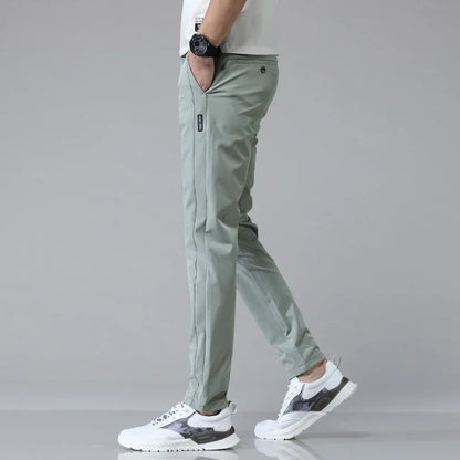 Herren Tapered Hose mit Elastischem Bund – Knitterfreies Design