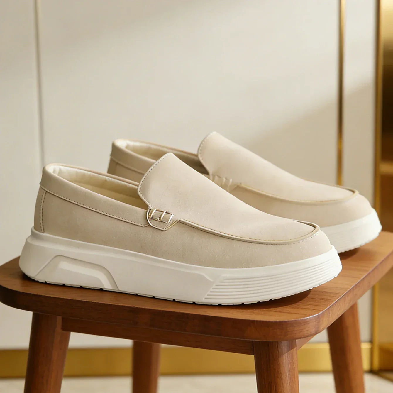 Men's Loafers with Orthopedic, Padded Footbed and Shock-Absorbing Sole