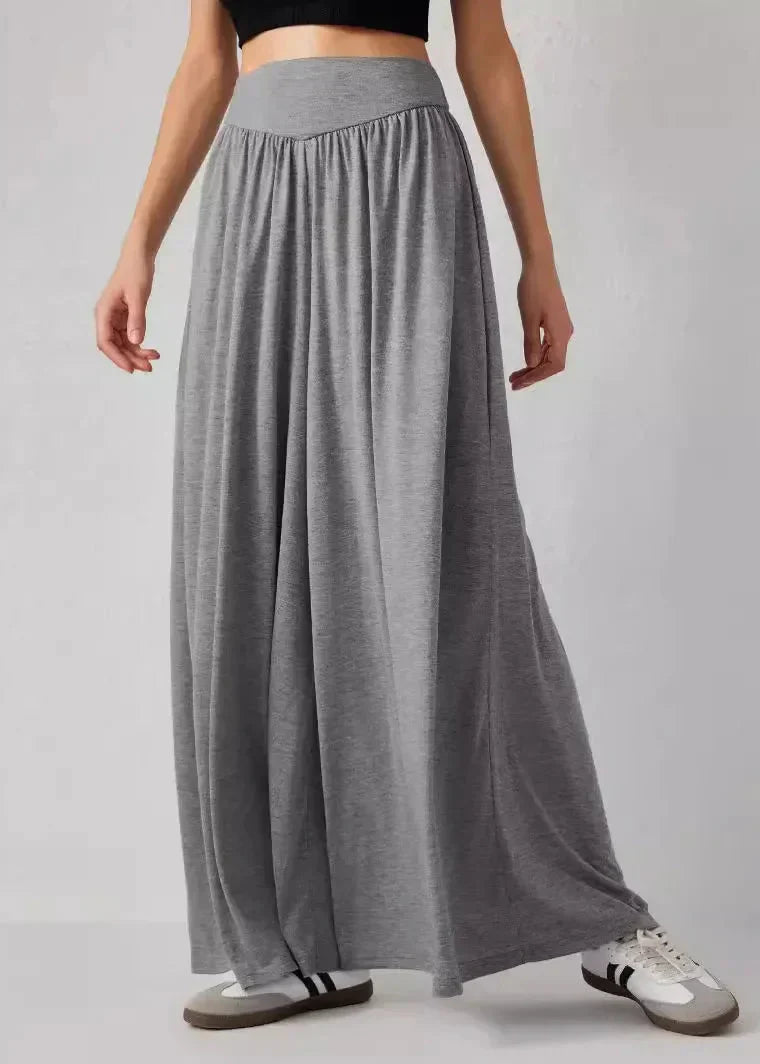 Damen Weite Hose mit Smockbund