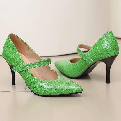 Damen Absatzschuhe Strukturierte Oberfläche Riemen Leichtes Design