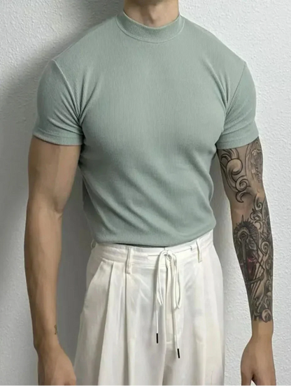 Sporty Men's Short-Sleeve T-Shirt Moisture-Wicking Lightweight