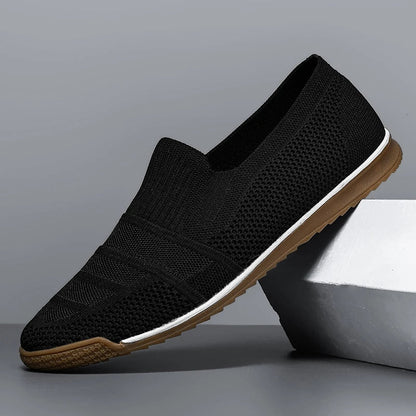 Herren Loafers Aus Atmungsaktivem Strick Mit Gepolstertem Fußbett Und Slip-On