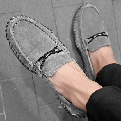 Herren Slipper Slip-On Gebürstete Oberseite Handnaht