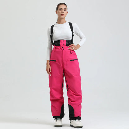 Herren Damen Skihose mit Hosenträgern Schneeoverall Wasserdicht -40 Grad Wärme