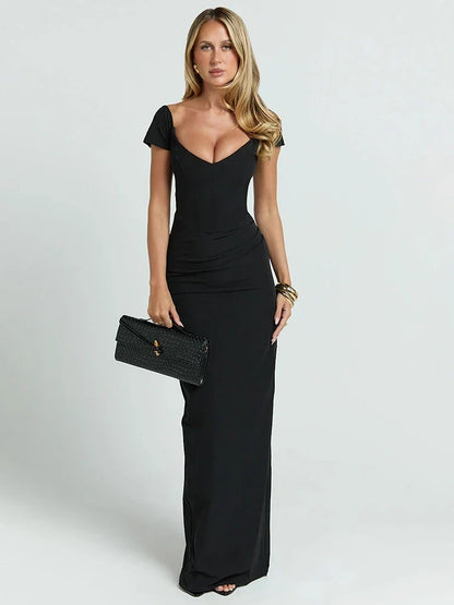 Damen Maxikleid Mit Elegantem Schnitt