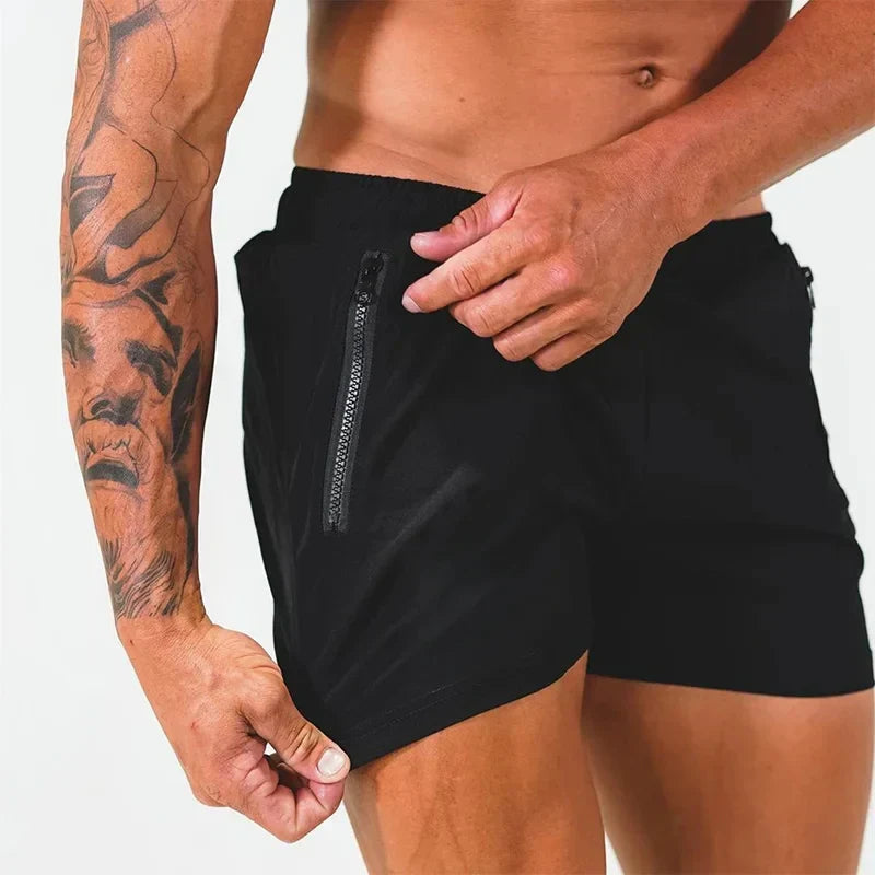 Herren Sommer Badeshorts mit Reißverschlusstaschen
