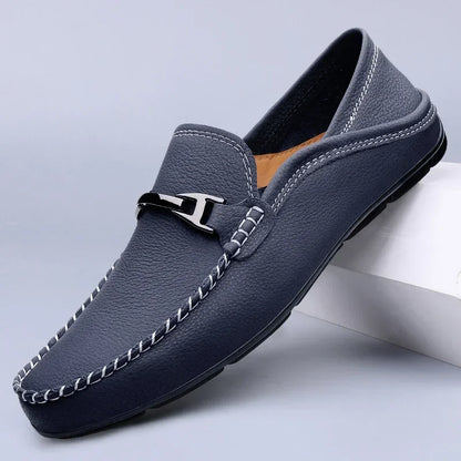 Herren-Loafer mit Metallic-Bit-Akzent und Gummiaußensohle