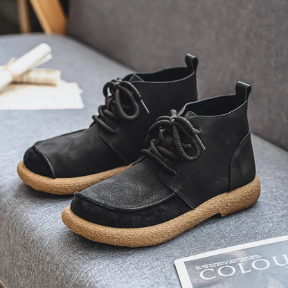 Men's Boots with Lace-up, Padded Sole and Textured Tread