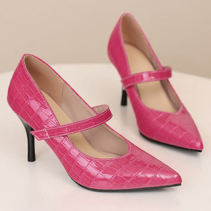 Damen Absatzschuhe Strukturierte Oberfläche Riemen Leichtes Design
