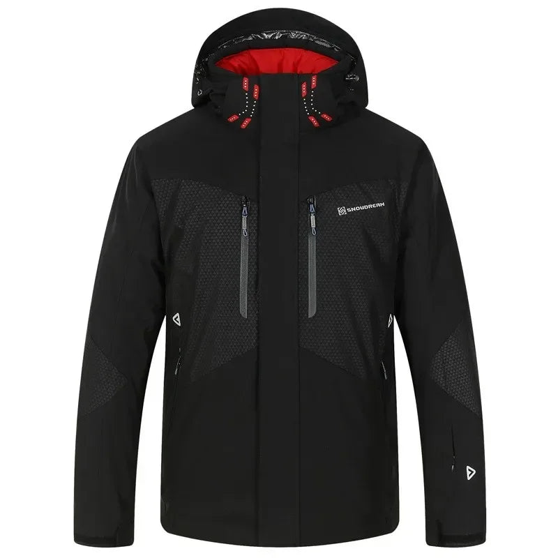 Herren Winter Skianzug Wasserdichte Schneejacke Mit Kapuze Und Weiten Hosen