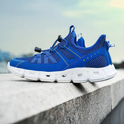Herren Laufschuhe Mesh Obermaterial Schnell Schnürung Gepolsterte Sohle