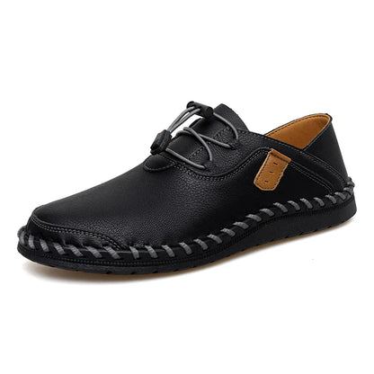 Men's Dress Shoes with Hand-Sewn Frame Construction and Adjustable Lacing