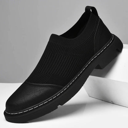 Herrenschuhe, Handgefertigt, Obermaterial Aus Mesh, Strapazierfähige Sohle