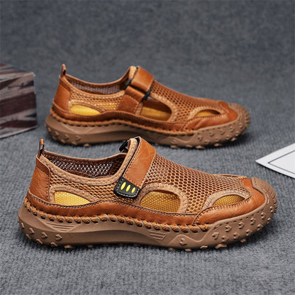 Herren Slip-On Sandalen mit Geschlossener Spitze – Atmungsaktiv Weite Passform
