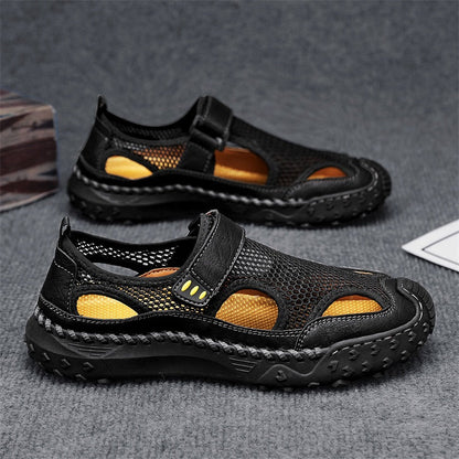 Herren Slip-On Sandalen mit Geschlossener Spitze – Atmungsaktiv Weite Passform