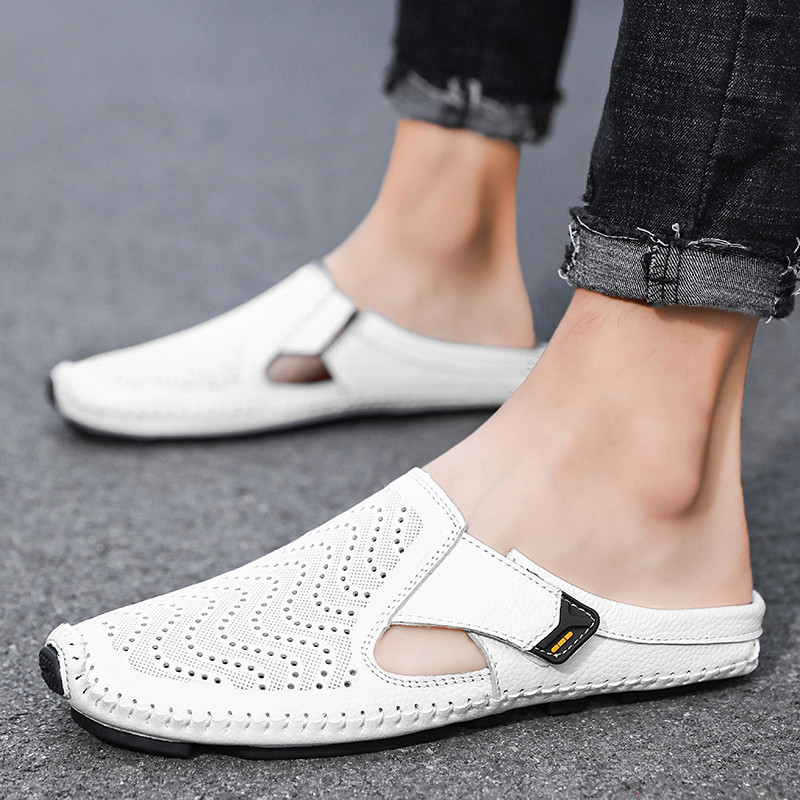Herren Sommer-Sandalen Mit Verstellbarem Riemen, Perforierten Einsätzen Und Gepolstertem Fußbett