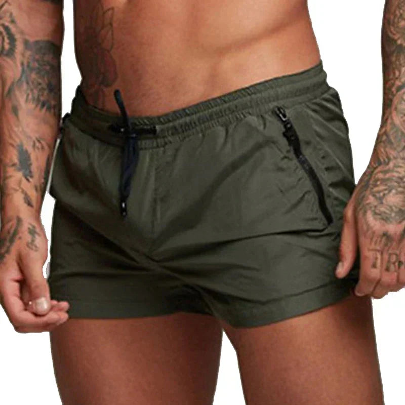 Herren Sommer Badeshorts mit Reißverschlusstaschen