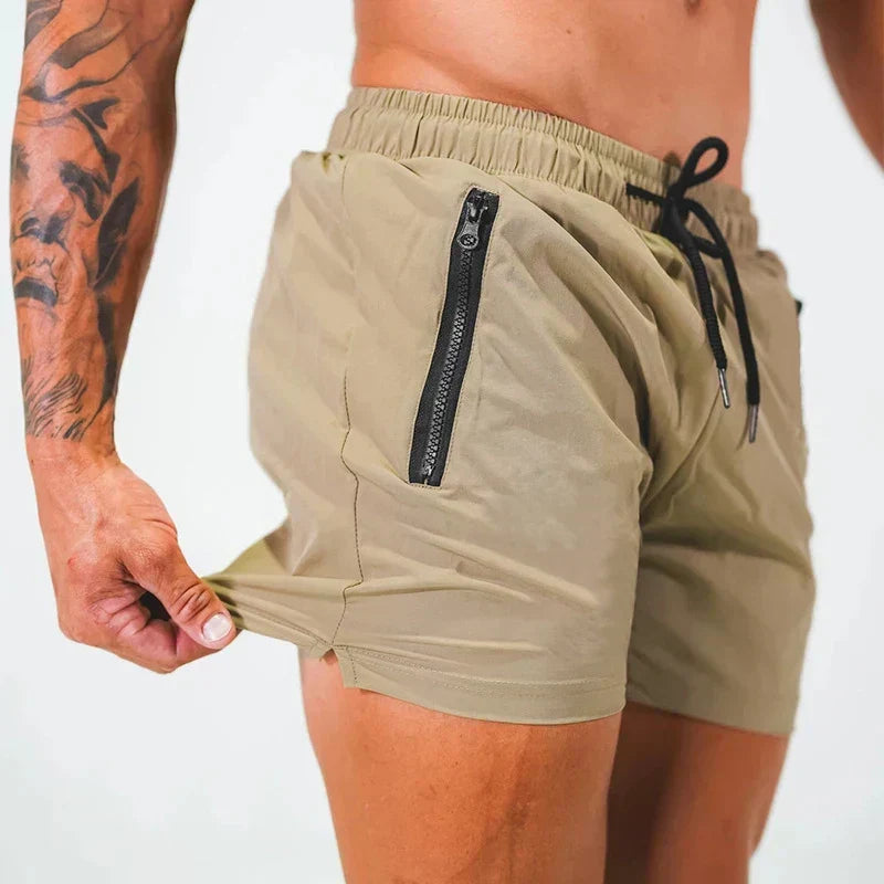 Herren Sommer Badeshorts mit Reißverschlusstaschen